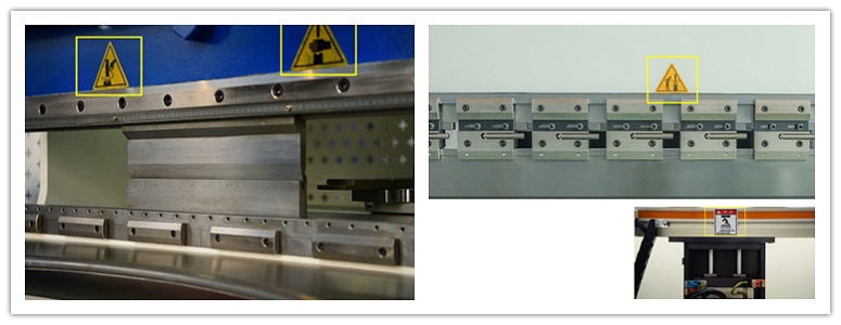 Press Brake Safety signs