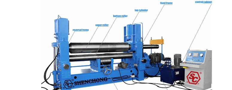 CNC steel roll bending machine design