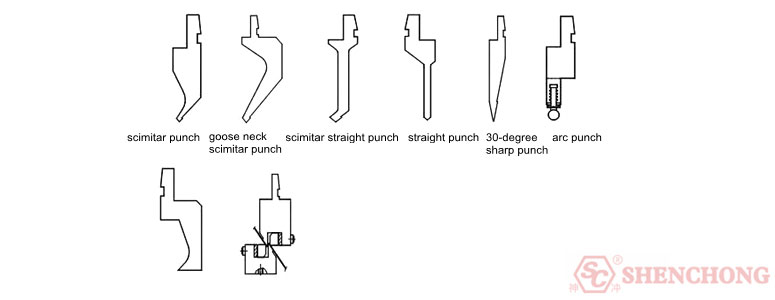 common types press brake upper punches