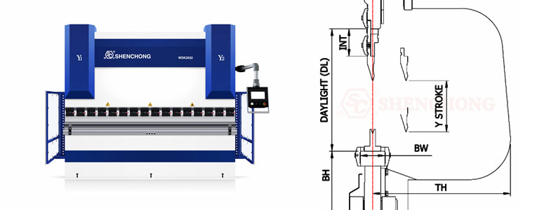 Relationship between press brake stroke and tooling