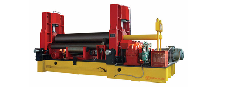 hydraulic three-roller symmetrical plate bending machine