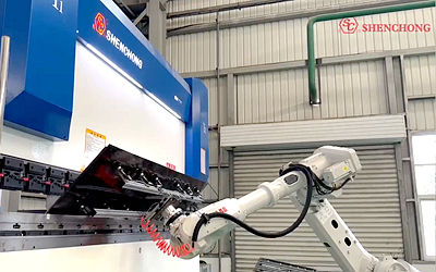Servo hybrid CNC press brake robot bending unit