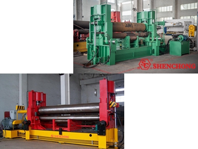 Upper roller universal three-roller bending roll