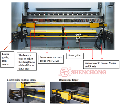 160 tons 3200mm 6 axis servo hybrid press brake backgauge