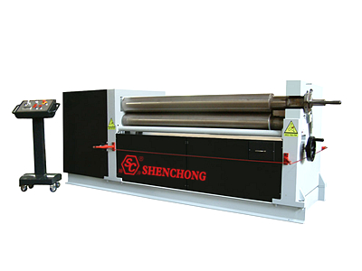 Three-roller asymmetric plate bending machine