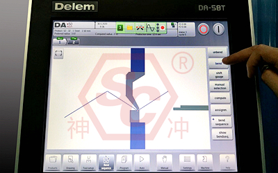 DA-58T Press Brake CNC Controller Bending Programme