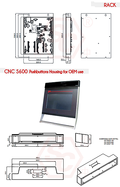 ESA S640 CNC system Mechanical Data