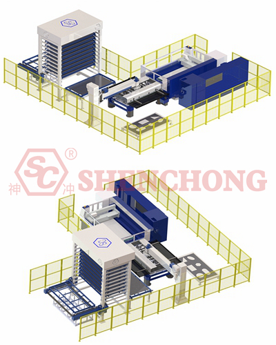 automatic loading and unloading in laser cutting with storage system