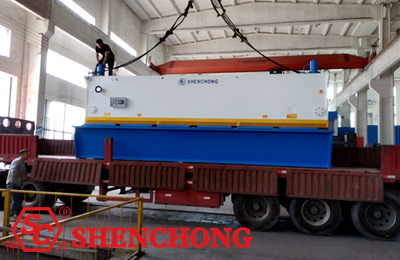 steel structure shearing machine delivery