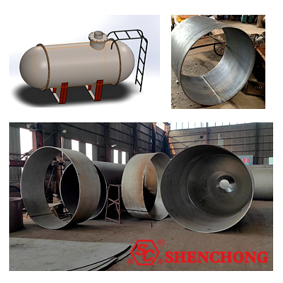 rolling process of pressure vessel sections