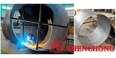 Welding process of pressure vessel shell