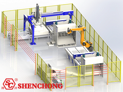 Automatic shearing unit of special plates