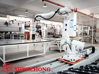 industrial robot in sheet metal bending