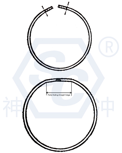 plate rolling straight edge section