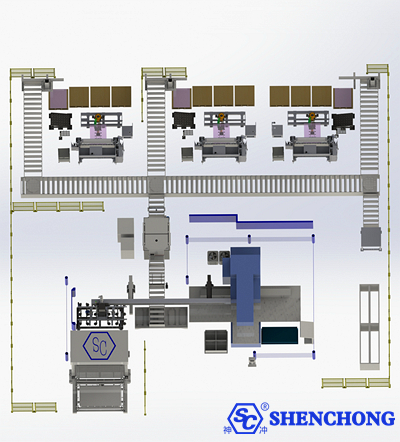 Sheet Metal Industrial Production Line Automation