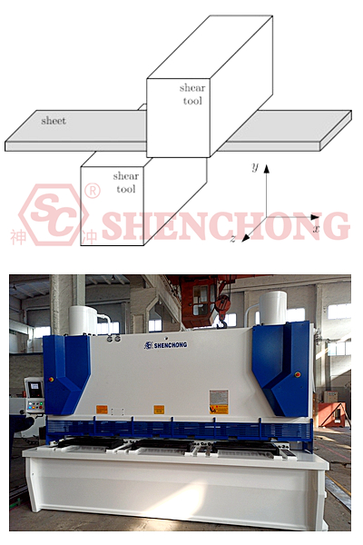 sheet metal plate shearing machine