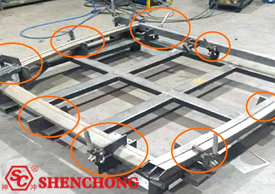 As shown in Figure 4: welding after fixation