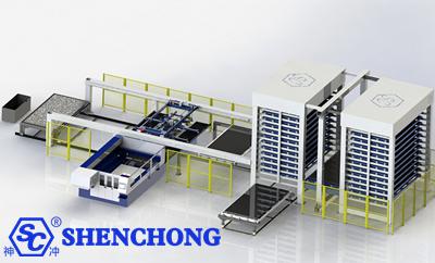 laser cutting automatic sheet metal production line