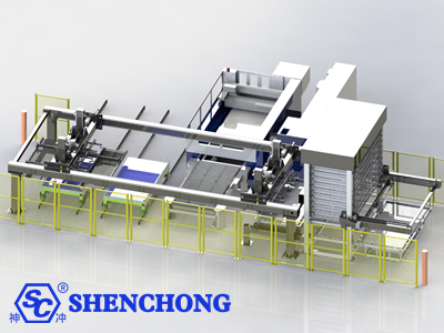 sheet metal storage system with auto loading and unloading system