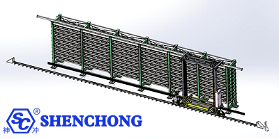 Automatic multi-row sheet metal storage system