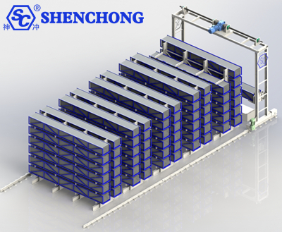 Gantry automatic profile storage system Gantry automatic profile storage system