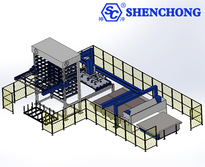 Automated Steel Storage System Combined with Shearing Machine Automated Steel Storage System Combined with Shearing Machine